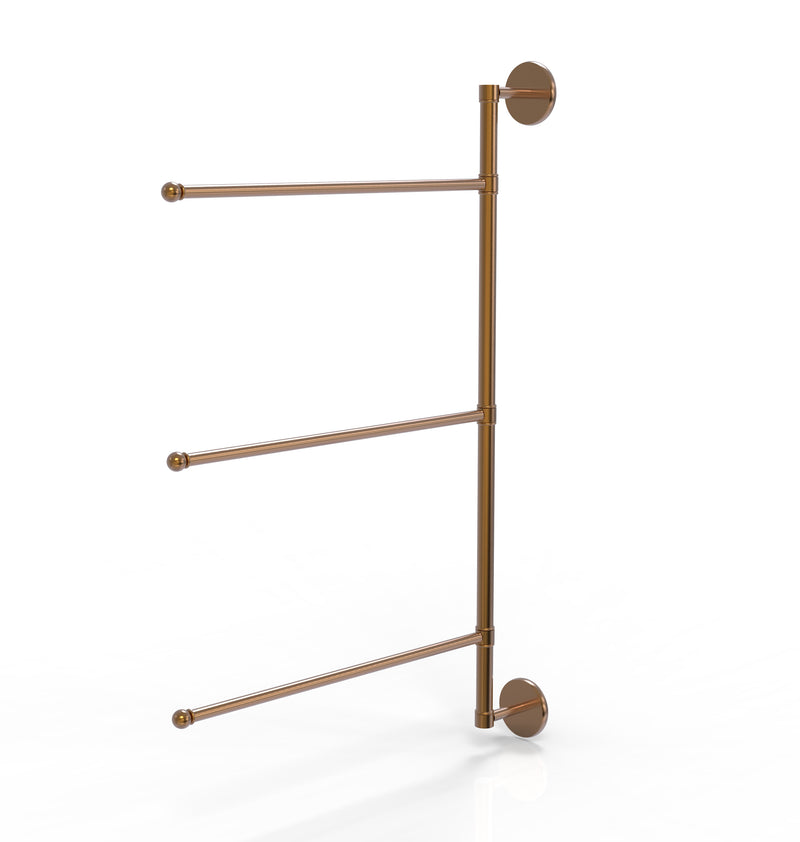 Allied Brass Prestige Skyline Collection 3 Swing Arm Vertical 28 Inch Towel Bar P1027-3-16-28-BBR