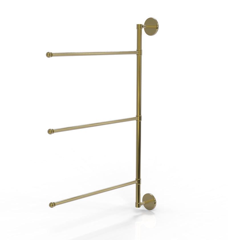 Allied Brass Prestige Skyline Collection 3 Swing Arm Vertical 28 Inch Towel Bar P1027-3-16-28-UNL