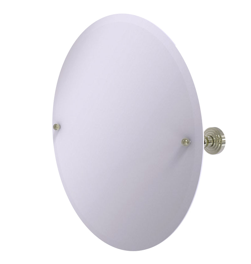 Allied Brass Frameless Round Tilt Mirror with Beveled Edge P1090-PNI