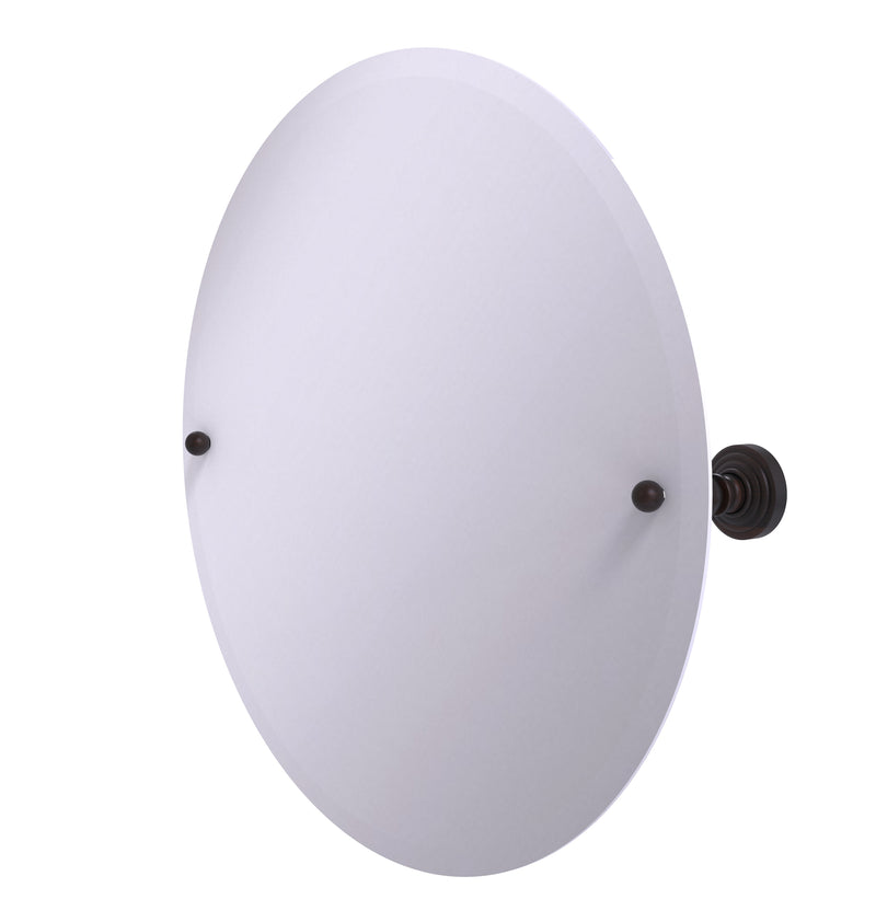 Allied Brass Frameless Round Tilt Mirror with Beveled Edge P1090-VB