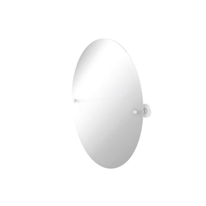 Allied Brass Frameless Oval Tilt Mirror with Beveled Edge P1091-WHM