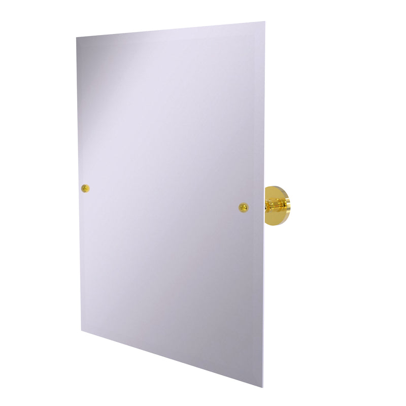 Allied Brass Prestige Skyline Collection Frameless Rectangular Tilt Mirror with Beveled Edge P1092-PB