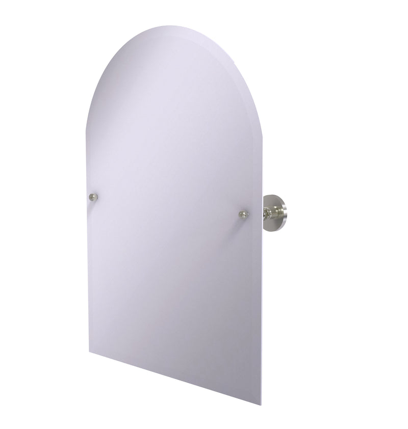 Allied Brass Prestige Skyline Collection Frameless Arched Top Tilt Mirror with Beveled Edge P1094-SN