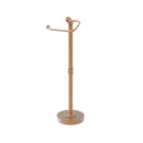 Allied Brass Pipeline Collection Free Standing Euro Style Toilet Tissue Stand P-180-FSETP-BBR