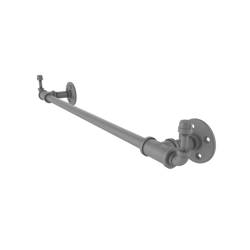 Allied Brass Pipeline Collection 18 Inch Towel Bar with Integrated Hooks P-250-18-TBHK-GYM