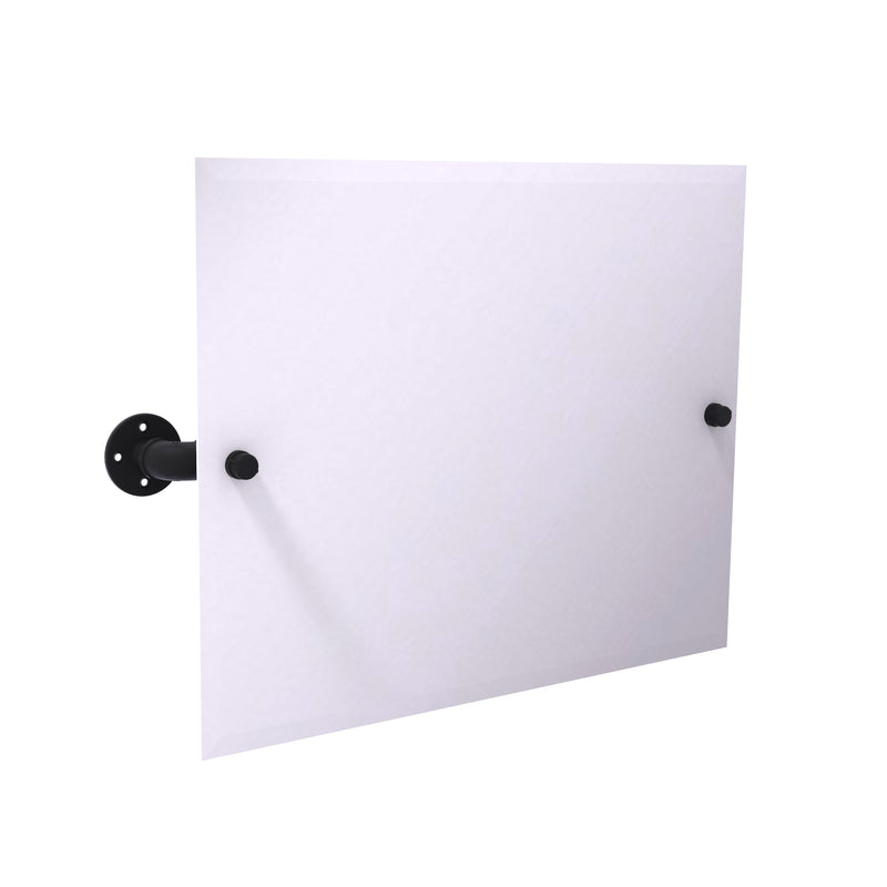 Allied Brass Pipeline Collection Landscape Rectangular Wall Mounted Tilt Mirror P-350-TM93-BKM