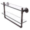 Allied Brass Pipeline Collection 22 Inch Doulbe Glass Shelf with Towel Bar P-430-22-DGSTB-ABZ