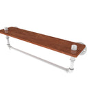 Allied Brass Pipeline Collection 22 Inch Ironwood Shelf with Towel Bar P-460-22-WSTB-WHM