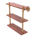 Allied Brass Pipeline Collection 16 Inch Ironwood Triple Shelf P-490-16-TWS-BBR