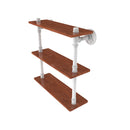 Allied Brass Pipeline Collection 16 Inch Ironwood Triple Shelf P-490-16-TWS-WHM