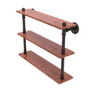 Allied Brass Pipeline Collection 22 Inch Ironwood Triple Shelf P-490-22-TWS-ABZ