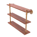 Allied Brass Pipeline Collection 22 Inch Ironwood Triple Shelf P-490-22-TWS-BBR