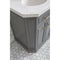 Water Creation 60" Palace Collection Quartz Carrara Cashmere Gray Bathroom Vanity Set with Hardware in Satin Gold Finish and Only Mirrors in Chrome Finish PA60QZ06CG-000000000