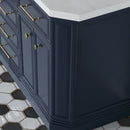 Water Creation Palace 60" Double Sink White Quartz Countertop Vanity in Monarch Blue PA60QZ06MB-000000000