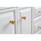 Water Creation 60" Palace Collection Quartz Carrara Pure White Bathroom Vanity Set with Hardware in Satin Gold Finish and Only Mirrors in Chrome Finish PA60QZ06PW-000000000