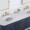 Water Creation Palace 72" Double Sink White Quartz Countertop Vanity in Monarch Blue with Hook Faucets PA72QZ06MB-000TL1206