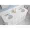 Water Creation 72" Palace Collection Quartz Carrara Pure White Bathroom Vanity Set with Hardware and F2-0009 Faucets in Chrome Finish PA72QZ01PW-000BX0901