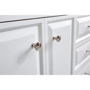 Water Creation 72" Palace Collection Quartz Carrara Pure White Bathroom Vanity Set with Hardware in Polished Nickel PVD Finish PA72QZ05PW-000000000