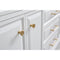 Water Creation 72" Palace Collection Quartz Carrara Pure White Bathroom Vanity Set with Hardware in Satin Gold Finish and Only Mirrors in Chrome Finish PA72QZ06PW-000000000