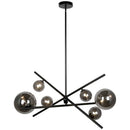 Dainolite 6 Light Horz Pendant Mb W/ Smoked Glass PAM-276HP-MB