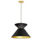 Dainolite 1 Light Patricia Pendant Blk/Gld Shade Agb PAT-181P-AGB-698