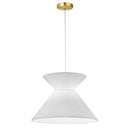 Dainolite 1 Light Patricia Pendant  Jtone Wht Shade Agb PAT-181P-AGB-790