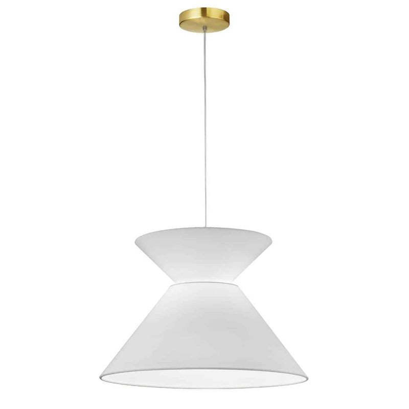 Dainolite 1 Light Patricia Pendant  Jtone Wht Shade Agb PAT-181P-AGB-790