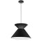 Dainolite 1 Light Patricia Pendant Blk Shade Bk PAT-181P-BK-797