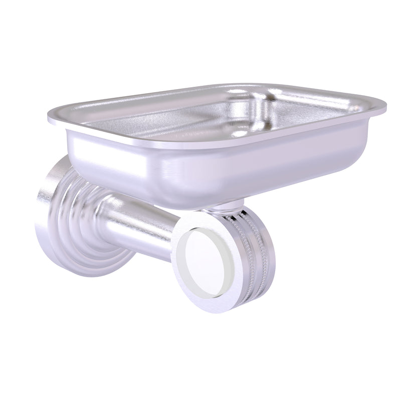 Allied Brass Pacific Beach Collection Wall Mounted Soap Dish Holder with Dotted Accents PB-32D-SCH