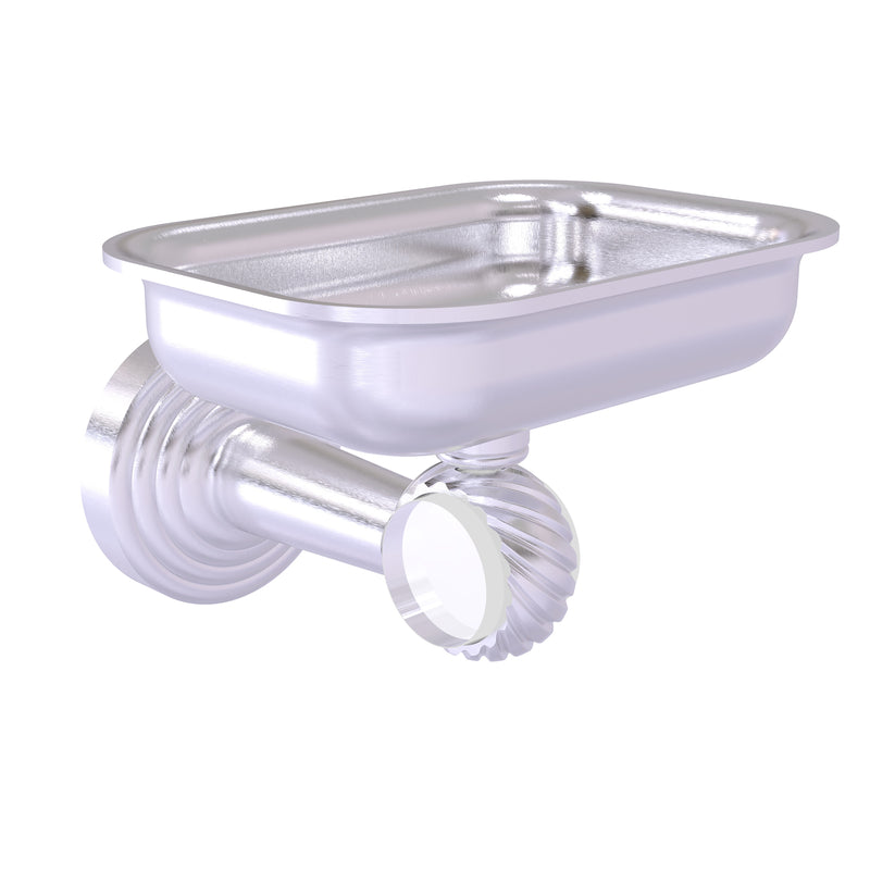 Allied Brass Pacific Beach Collection Wall Mounted Soap Dish Holder with Twisted Accents PB-32T-SCH