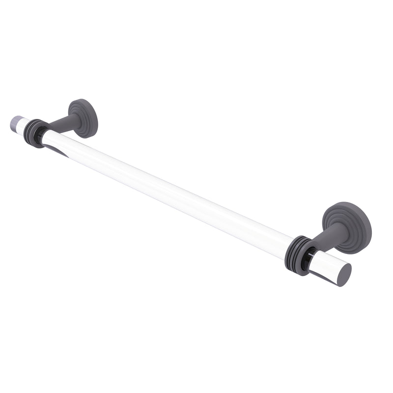 Allied Brass Pacific Beach Collection 30 Inch Towel Bar with Dotted Accents PB-41D-30-GYM