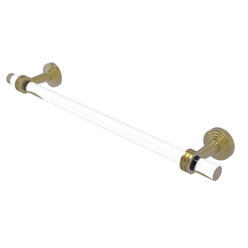 Allied Brass Pacific Beach Collection 36 Inch Towel Bar with Dotted Accents PB-41D-36-SBR