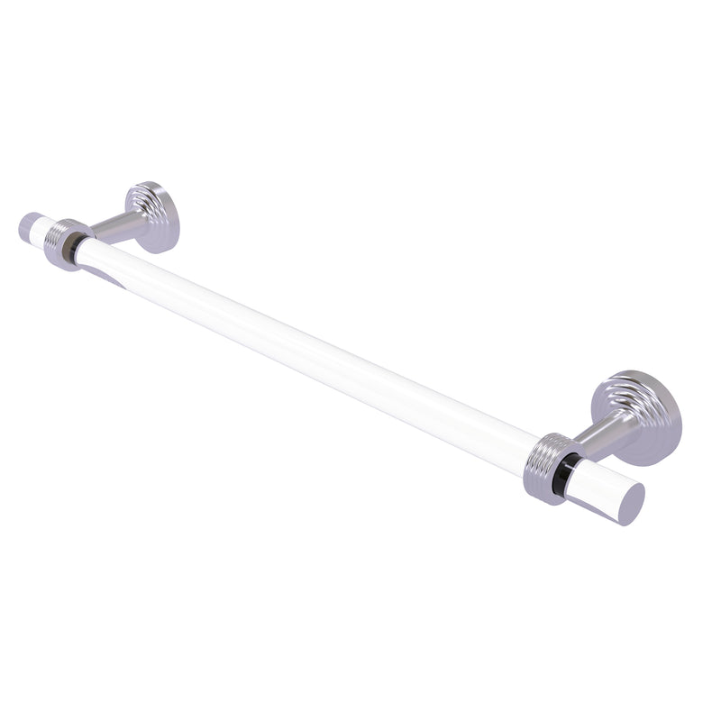 Allied Brass Pacific Beach Collection 18 Inch Towel Bar with Groovy Accents PB-41G-18-SCH