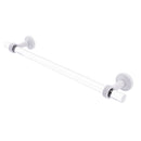 Allied Brass Pacific Beach Collection 18 Inch Towel Bar with Groovy Accents PB-41G-18-WHM