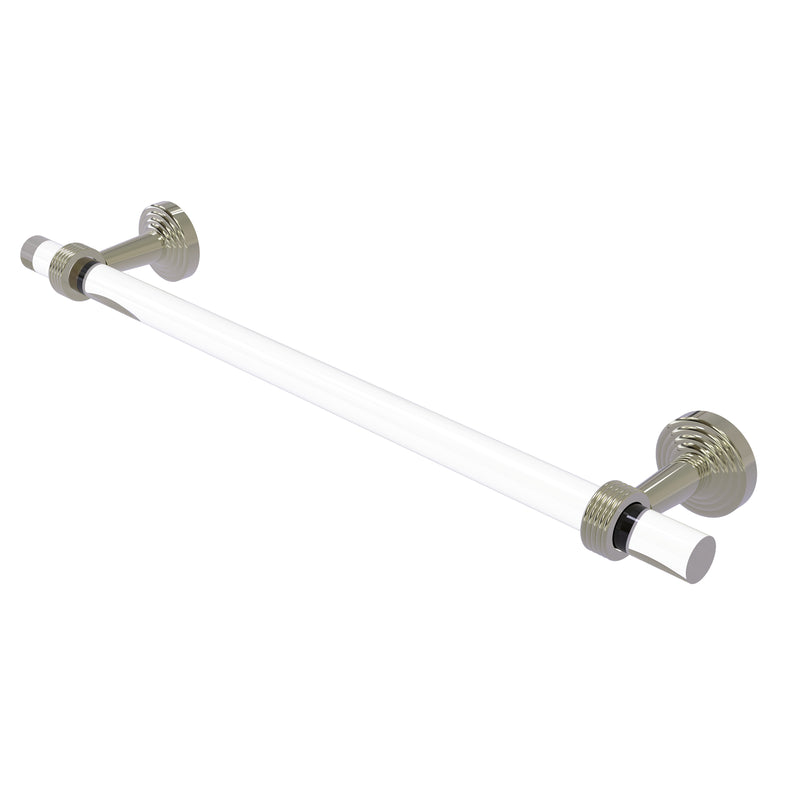 Allied Brass Pacific Beach Collection 24 Inch Towel Bar with Groovy Accents PB-41G-24-PNI