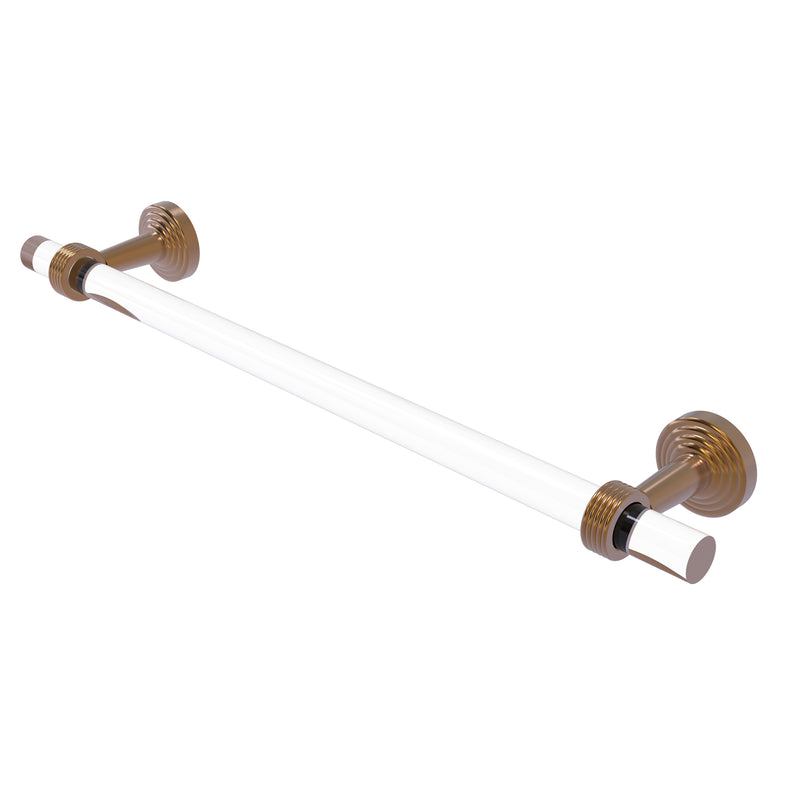 Allied Brass Pacific Beach Collection 36 Inch Towel Bar with Groovy Accents PB-41G-36-BBR