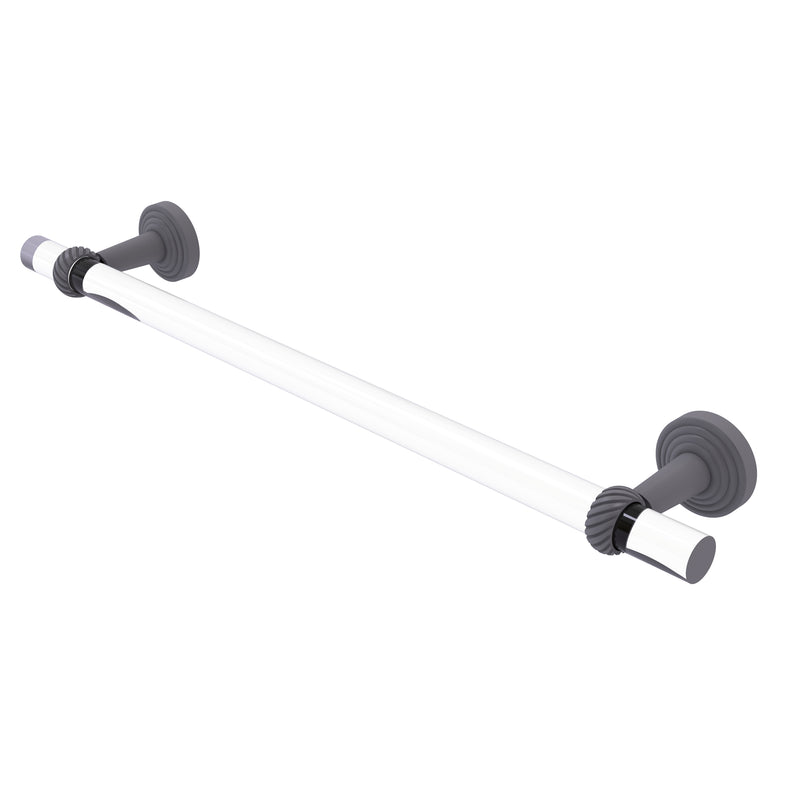 Allied Brass Pacific Beach Collection 36 Inch Towel Bar with Twisted Accents PB-41T-36-GYM