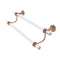 Allied Brass Pacific Beach Collection 18 Inch Double Towel Bar with Dotted Accents PB-72D-18-BBR