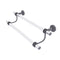 Allied Brass Pacific Beach Collection 18 Inch Double Towel Bar with Dotted Accents PB-72D-18-GYM