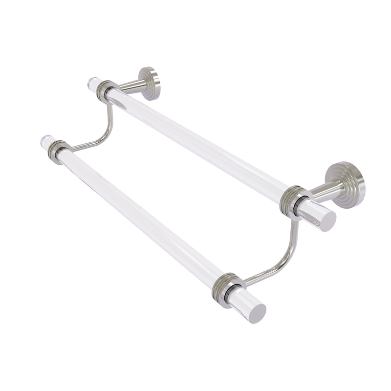 Allied Brass Pacific Beach Collection 18 Inch Double Towel Bar with Dotted Accents PB-72D-18-SN