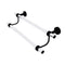 Allied Brass Pacific Beach Collection 18 Inch Double Towel Bar with Groovy Accents PB-72G-18-BKM