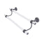 Allied Brass Pacific Beach Collection 24 Inch Double Towel Bar with Groovy Accents PB-72G-24-GYM