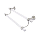 Allied Brass Pacific Beach Collection 24 Inch Double Towel Bar with Groovy Accents PB-72G-24-SN