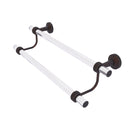 Allied Brass Pacific Beach Collection 24 Inch Double Towel Bar with Groovy Accents PB-72G-24-VB