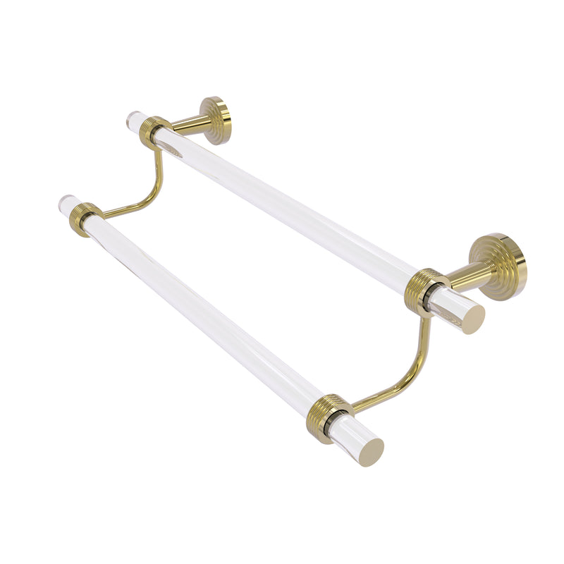 Allied Brass Pacific Beach Collection 30 Inch Double Towel Bar with Groovy Accents PB-72G-30-UNL