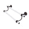 Allied Brass Pacific Beach Collection 36 Inch Double Towel Bar with Groovy Accents PB-72G-36-VB