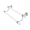 Allied Brass Pacific Beach Collection 18 Inch Double Towel Bar with Twisted Accents PB-72T-18-SN