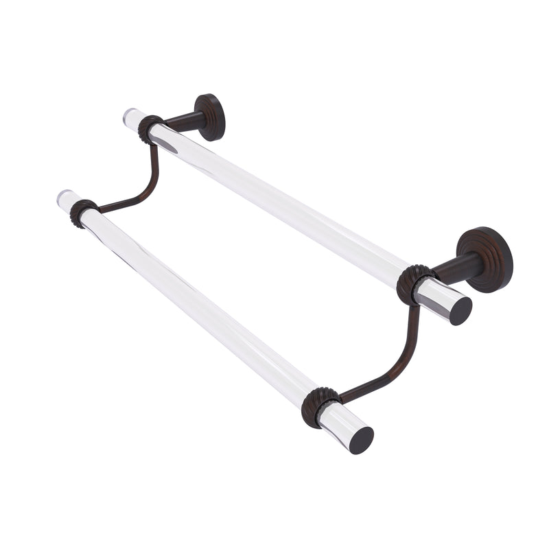 Allied Brass Pacific Beach Collection 18 Inch Double Towel Bar with Twisted Accents PB-72T-18-VB