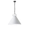 Dainolite 1 Light Incandescent Pendant Matte Black with White Shade PCN-241P-MB-790