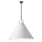 Dainolite 1 Light Incandescent Pendant Matte Black with White Shade PCN-321P-MB-790